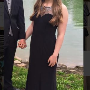 Black Embellished Formal Dress